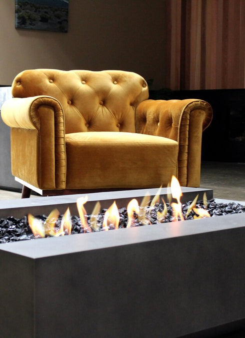 Ecosmart Fire Cosmo 50 Fire Pit Table - Bone Finish / Stainless Steel Burner - ESF.O.CMO.50.BO